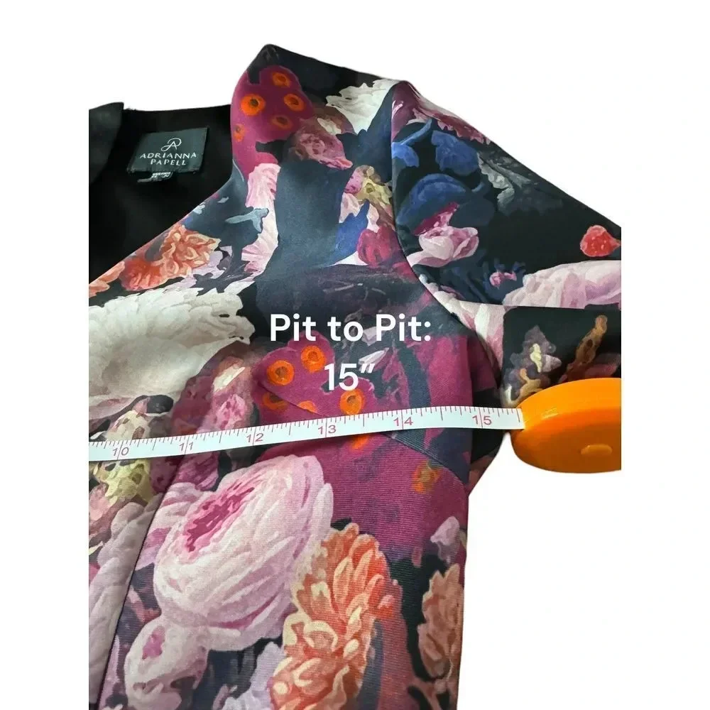 Adrianna Papell Floral Printed‎ Scuba Sheath Dress ( Size 10) - Picture 9 of 12